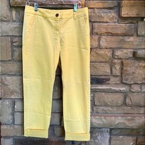 CAbi Coastal Crop size 6 yellow pants